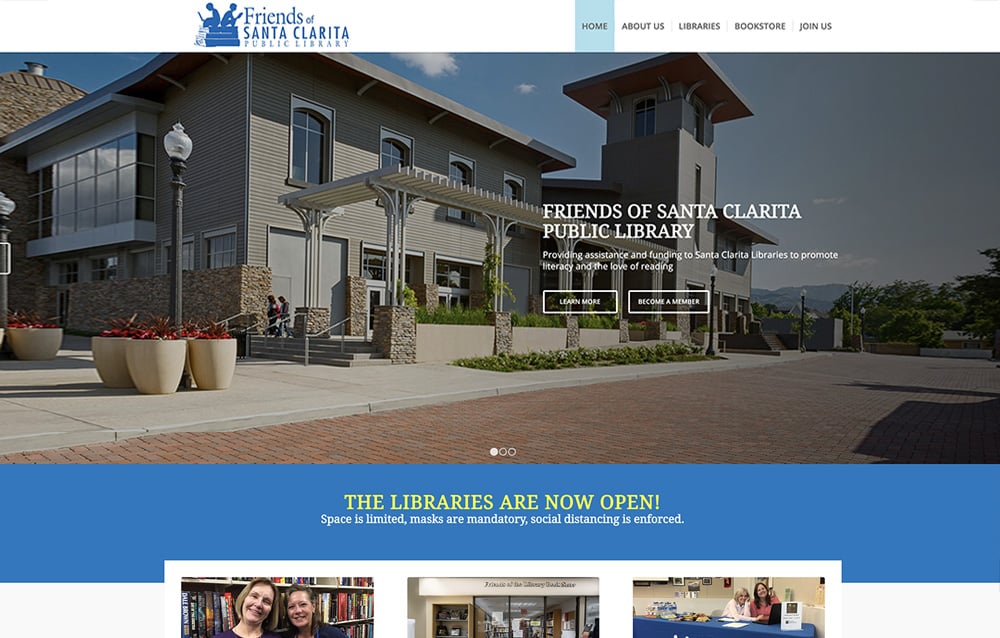 Friends of Santa Clarita Library Santa Clarita Website Design